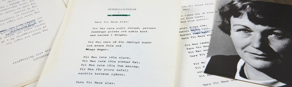 Kollage material ur Sonja Åkessons samling