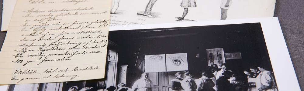 Kollage med material ur Karolina Widerströms samling
