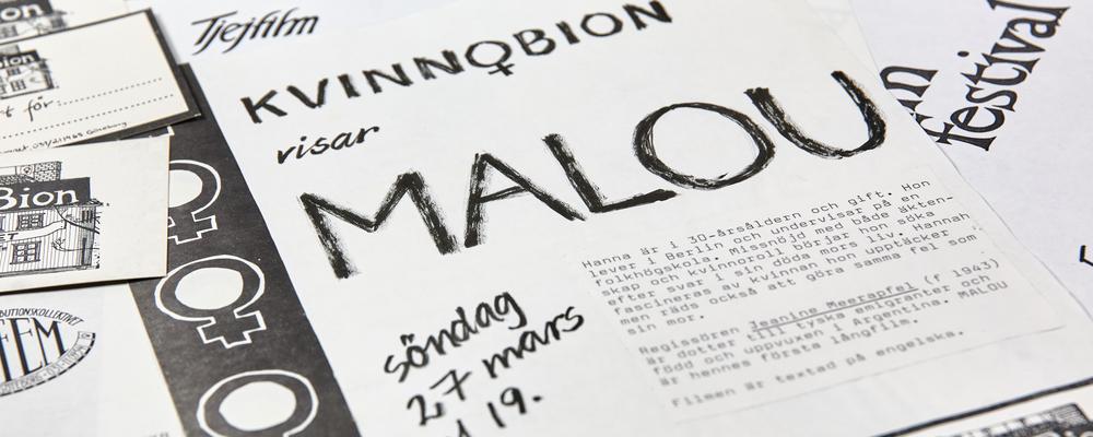 Kollage av arkivmaterial från Kvinnobion