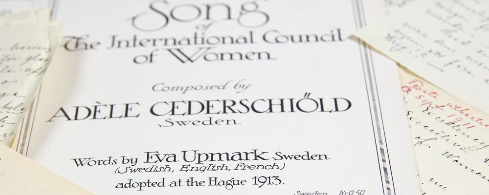 Bild på notblad Song of International Council of WOmen