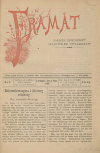 Framsida på tidskriften Framåt