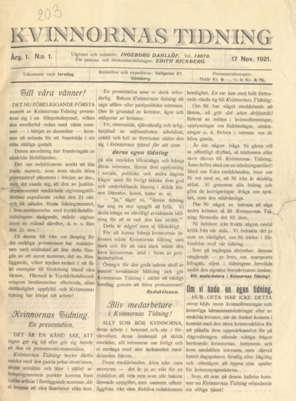 Kvinnornas tidning November 1971